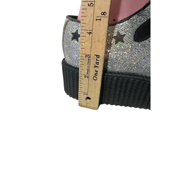 Demonia Creeper-415 Women's Gothic Glitter Star Platform Creepers Shoes Sz 11 - Picture 9 of 9